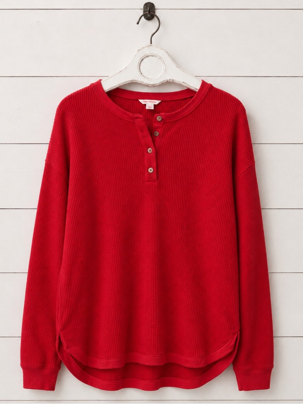 Joe Fresh Red Henley Sweatshirt